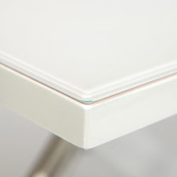 Стол ARNO (mod.EDT-H016) мдф high gloss, закаленное стекло, металл, 120х80х75см, Белый (White)