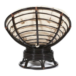 Кресло-качалка ПАПАСАН/ПАПАСАН в 23/01 Б /с подушкой/ 115х78х104 см, Антикуе бровн (античный черно-коричневый), ткань Старт / PAPASAN/ПАПАСАН w B Antique brown