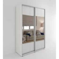 Шкаф-купе 2-х дверный Акцент-Дуэт Д 1000х600 Выбеленное дерево