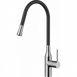 Смеситель Omoikiri Yatomi-Bn-Bl Латунь/Нерж. Сталь/Черный Шланг