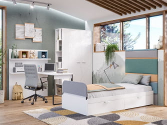 Детский шкаф для одежды Милтон ЛД 537.020.000 Белый