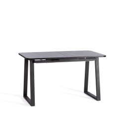 Раздвижной стол MALTIDO ЛДСП/HPL/металл, 130 х 75+30 х 75 см, Мрамор черный/черный