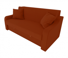 Диван Аккорд Большой (Berhouse) Цвет фасада: Оранж Велюто 27; Тип: Прямой; Материал фасада: Металл/Велюр