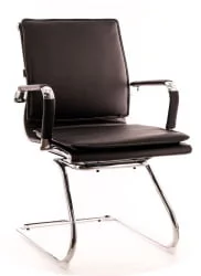 Кресло для посетителей Нерей CФ экокожа Черный / Nerey CF