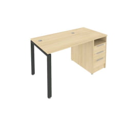 Рабочая станция с опорной тумбой Metal System Б.РС-СТП -1.1 Акация/Антрацит