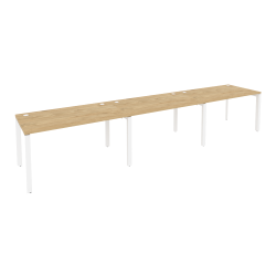 Рабочая станция на П-образном м/к ОНИКС О.МП-РС-3.3.8 Тиквуд Светлый/Белый / ONIX O.MP-RS-3.3.8