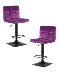 Стул барный DOBRIN DOMINIC (фиолет велюр (MJ9-58)) 2 шт