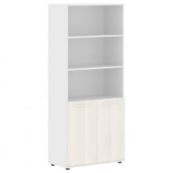 Шкаф с одним комплектом глухих малых дверей EDIS EHCS 85.5 Ясень Траун Белый Белый