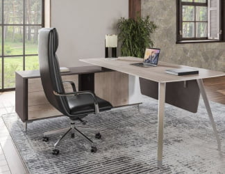 Кабинет руководителя Сирио № 1 Вольфрам Дуб Тоскана Белый / Sirio