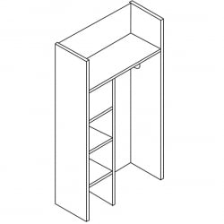 Каркас гардероба В701 Дуб Бофорд
