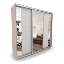 Трехстворчатый шкаф Акцент-Вера КР 1800х600  Ясень шимо светлый