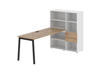 Рабочая станция EDIS ELRST 1117 Дуб Денвер светлый Черный Белый