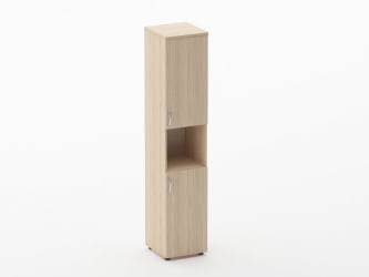 Шкаф высокий закрытый с нишей Глассй 6.19.11Пр Венге / Glassy