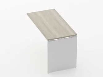 Брифинг-приставка для стола на ЛДСП опорах Deka 75.10.12 Дуб Сантана светлый/Белый