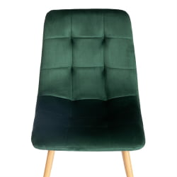 Стул CHILLY (mod. 7094-1) вельвет/металл, 44,5х52,5х86 см, dark green (темно-зеленый) HLR57 / натуральный