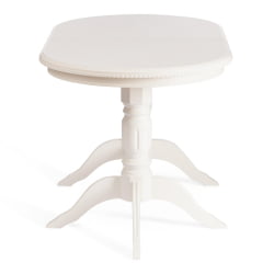 Раздвижной овальный стол COPPOLA бук, мдф, 140+40x80x77см, Ivory white