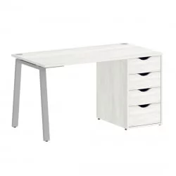 Стол письменный HOME OFFICE VR.SP-3-138.4.A Снежная Платина/Серый металл