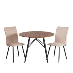 Дизайнерский стул La Rousse NEW, велюр, бежевый/черный, 7, 45x55x93 см