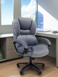 Кресло руководителя CHAIRMAN 434 HOME велюр Голубой