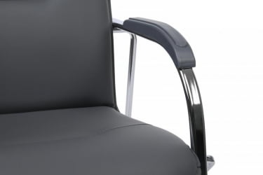 Стул Самба с пластиковыми подлокотниками SMB-03H Хром гальв. Серый