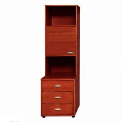 Стеллаж открытый Modul 4 с тумбой, ящиками и дверкой Яблоня