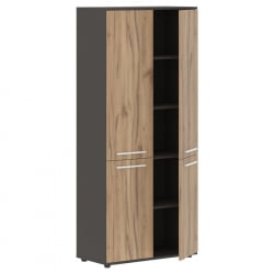 Шкаф с глухими средними и малыми дверьми ЕДИС ЕХCС 85.3 Дуб Денвер светлый Мокко Мокко / EDIS EHCS