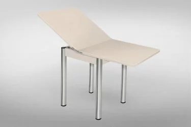 Стол обеденный Ломберный с ящ ХРОМ 1 кат 2309  ЛДСП белый