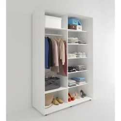 Шкаф-купе 2-х дверный Акцент-Лайт Д3 1200х600 Выбеленное дерево