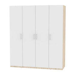 Шкаф распашный R-198х180х45-1(ДСС-Белый)