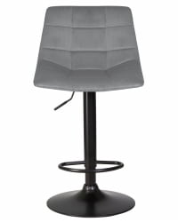 Стул барный DOBRIN TAILOR BLACK (серый велюр (MJ9-75))