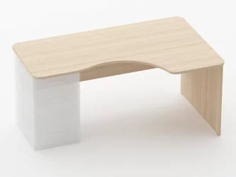 Стол угловой под встроенную тумбу Глассй 1.141.16Пр Венге / Glassy