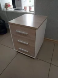 Тумба подкатная Deka 9.05.01 Дуб Сантана светлый/Белый