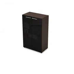 Шкаф средний со стеклом TAIM-MAX 4Ш.017.4 Венге