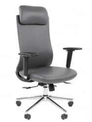 Офисное кресло CХАИРМАН 500 ЛЮКС (ЛУКС) ЭКО экокожа Серый / CHAIRMAN (LUX)