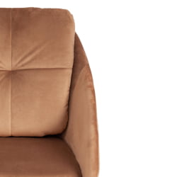 Кресло STAR (mod. CY-1919) вельвет/металл, 68 х 60 х 88 см , коричневый (HLR11)/черный