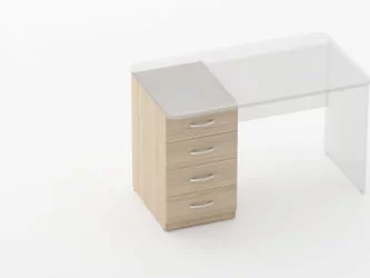 Тумба встраиваемая в стол на 4 ящика Glassy 3.12.10 Венге