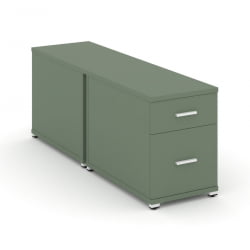 Тумба двухсторонняя опорная приставная с ящиком и распашным фасадом CONCEPT CN.DTGO-004 B/W Кобо Белый