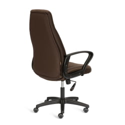 Кресло INTER (24) кож/зам/флок/ткань, коричневый, 36-36/6/TW-24