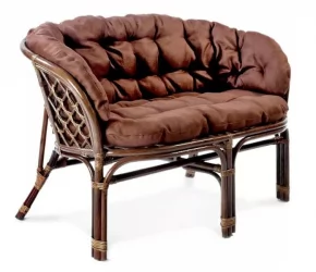 Диван Багама 2х местный, подушки светлые или коричневые полные Bahama8 молочный шоколад