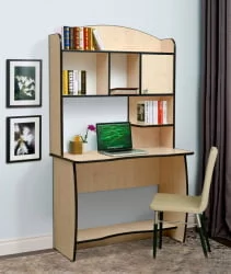 Компьютерный стол с надстройкой компьютерный №4 Ясень Шимо светлый/Венге