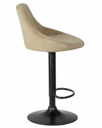 Барный стул DOBRIN LOGAN BLACK Мокко велюр MJ9-9