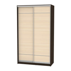 Шкаф-купе венге B-220х135х60-3(Венге-ДМ-D7D7)