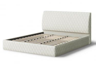 Кровать Хилтон, 2000x1600 мм, серо-белый