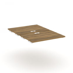 Двойной стол-приставка к двум опорным тумбам/шкафам CОНCЕПТ CН.ДСПР-005 Сандал Янтарный Белый / CONCEPT CN.DSPR-005