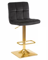 Стул барный ДОБРИН ГОЛДИЕ черный велюр МДЖ9-101 / DOBRIN GOLDIE MJ9-101