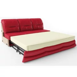 Диван фанера Вавилон 3АР Красная (экокожа)