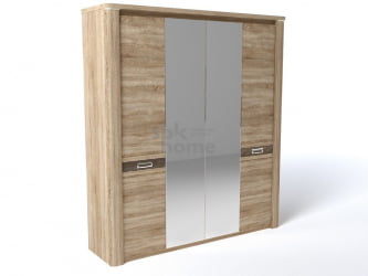 Шкаф 4-х дверный, Магнолия (2048*550*2280) Бардолино, 10813 