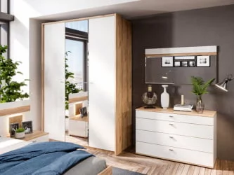 Спальный гарнитур Фиджи №1 Дуб Золотой Белый