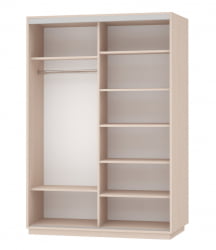 Шкаф-купе двухдверный Экспресс Дуо 1600х2200h Лондон/Дуб молочный