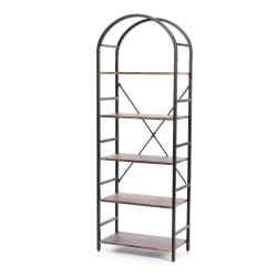 Стеллаж офисный WS-03 60x30x166 см, burnt